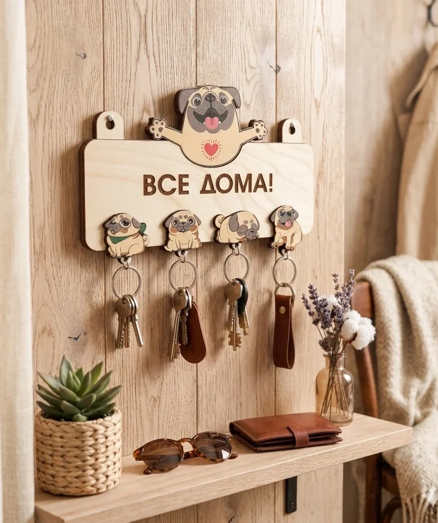 Ключница «Семейство собак»